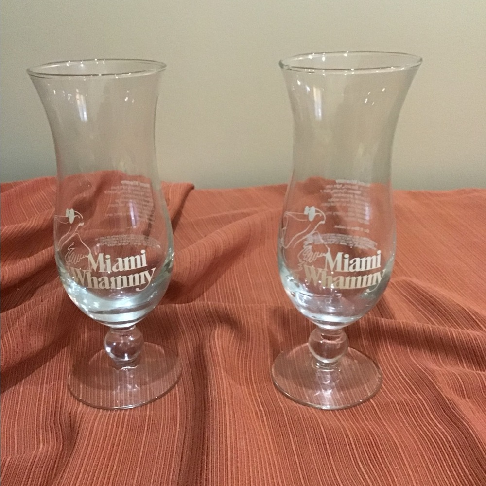 Miami Whammy Hurricane Cocktail Glasses